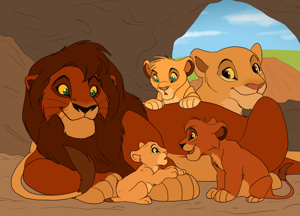 семья львенка